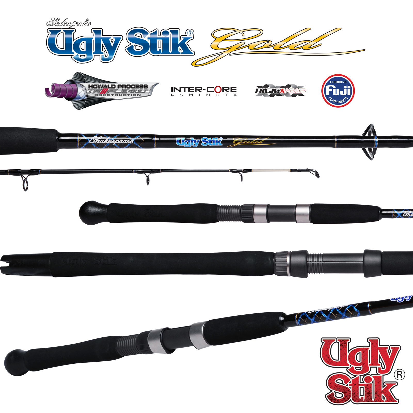 Ugly Stik Gold Series 7' Spin Rod 610kg Medium