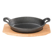 Pyrolux 21.7cm x 15 Oval Gratin with Maple Tray