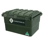 Expedition 134 Heavy Duty Plastic Storage Box 55L - Military Green