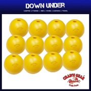 12 x Crab'n Gear Yellow PVC Round Float - 150mm     