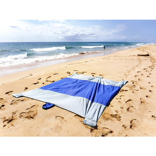 Lazi Pro Beach Blanket Large 220cm X 180cm Grey Purple